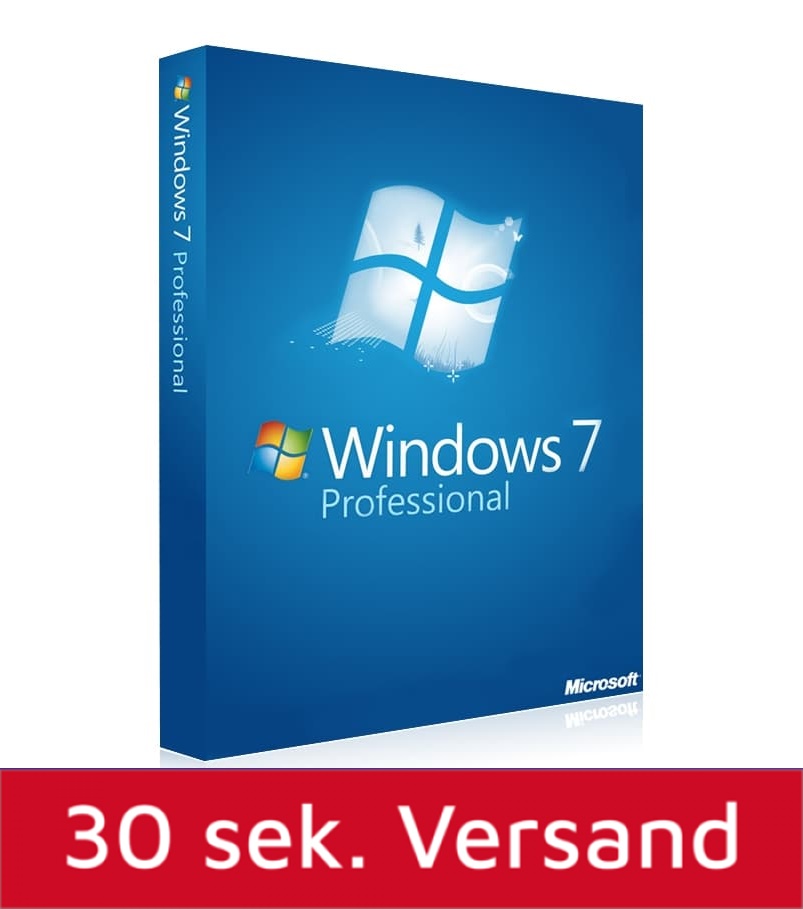 Windows 7 Professional 32/64 Bit Vollversion Download-Lizenz