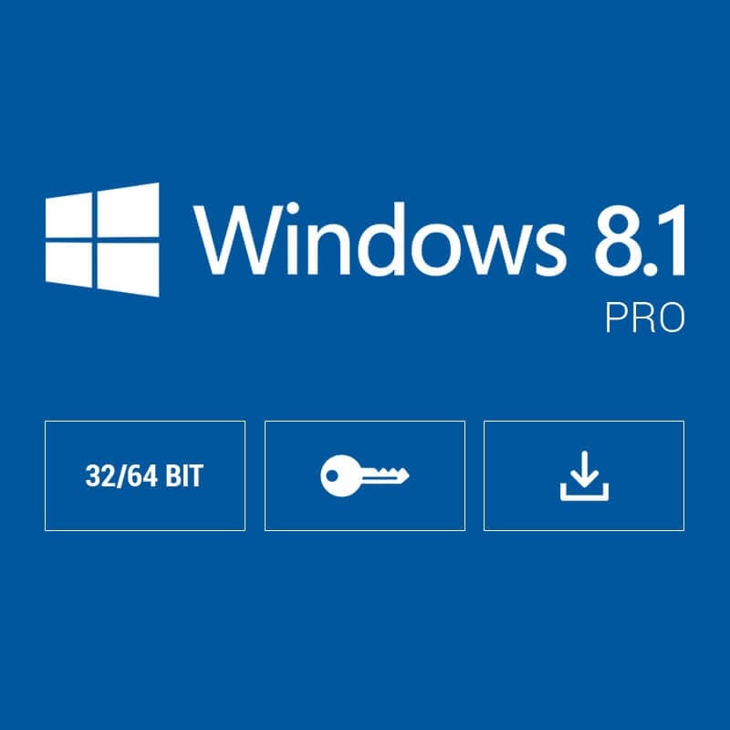 Windows 8.1 Professional 32/64 Bit Vollversion Download-Lizenz